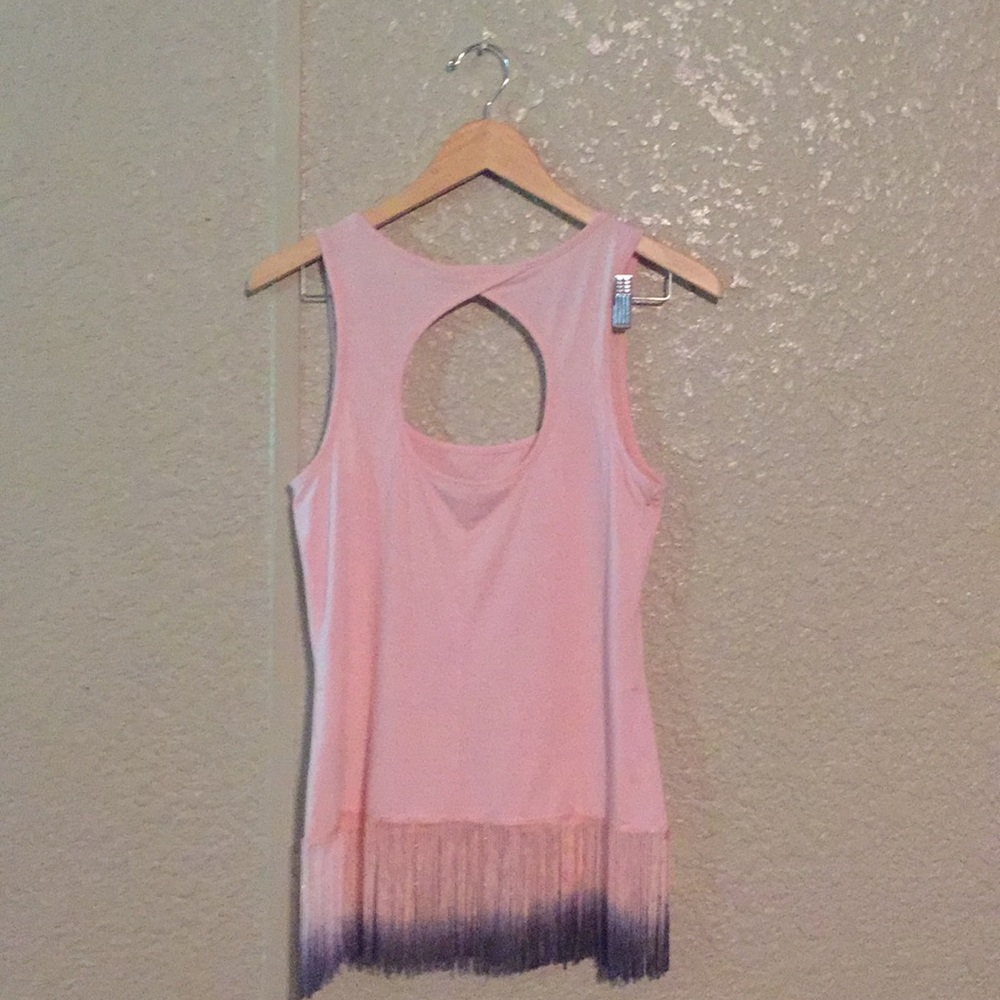 Pink & Grey | Tassle Razorback Tank - Picture 6 of 8